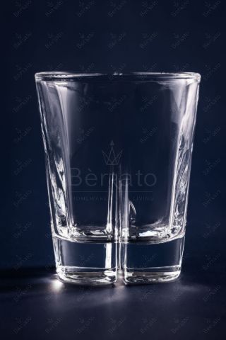 نیم‌لیوان بلور با پایه چهار‌تکه و بدنه شفاف مدل LXY4015