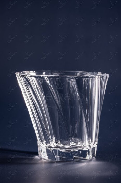 ست نیم لیوان شیشه‌ای با طراحی بدنه پیچ‌دار و ابعاد استاندارد کد LXY4308.