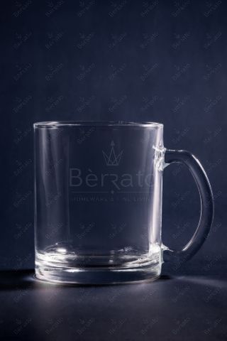 ماگ کریستالین استوانه‌ای مدل LXZB29 با دسته‌ی خوش‌دست و طراحی ساده، ارتفاع ۹.۵ سانتی‌متر.