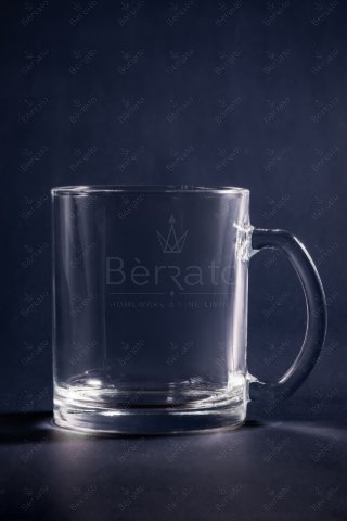 ماگ کریستالین استوانه‌ای مدل LXZB29 با دسته‌ی خوش‌دست و طراحی ساده، ارتفاع ۹.۵ سانتی‌متر.