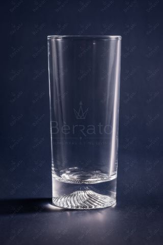 ست ۶ عددی لیوان بلند کریستالین مدل LXY1007-1 با بدنه استوانه‌ای ساده و طراحی خاص و مشبک در قسمت پایه.