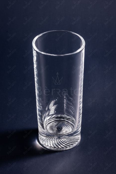 ست ۶ عددی لیوان بلند کریستالین مدل LXY1007-1 با بدنه استوانه‌ای ساده و طراحی خاص و مشبک در قسمت پایه.