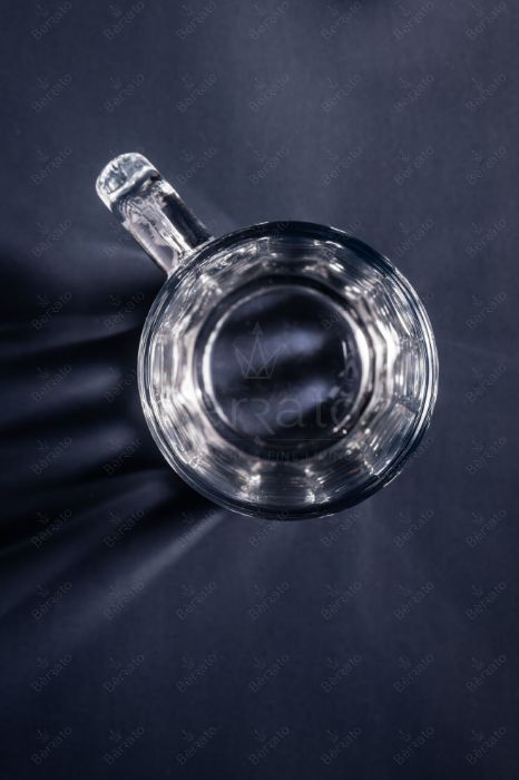 ست ۶ عددی لیوان بلند و دسته‌دار کریستالین مدل LXZB08 با بدنه عمودی شیاردار و ارتفاع ۱۶ سانتی‌متر.