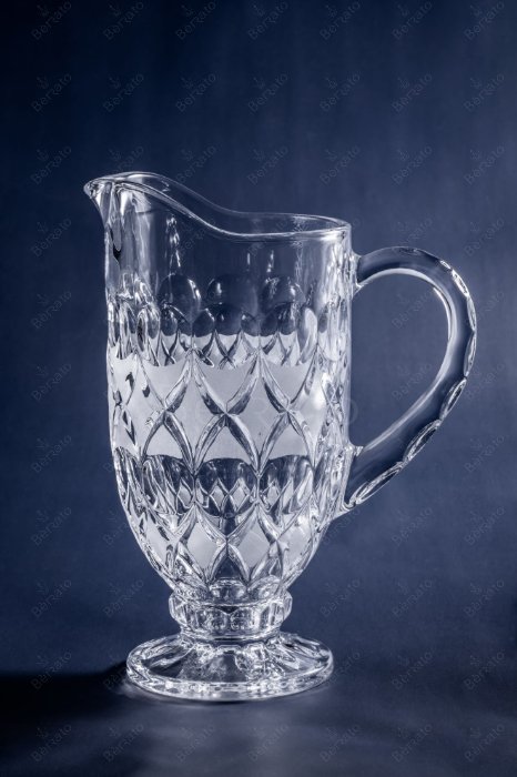 سرویس پارچ و لیوان آنجلیکا کریستالین با تراش الماسی و نوار مات