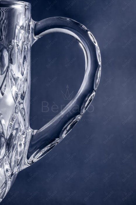 سرویس پارچ و لیوان آنجلیکا کریستالین با تراش الماسی و نوار مات