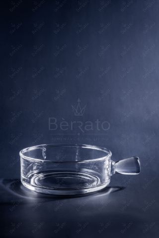 تابه گرد تک‌دسته تنقلات کریستالین شفاف