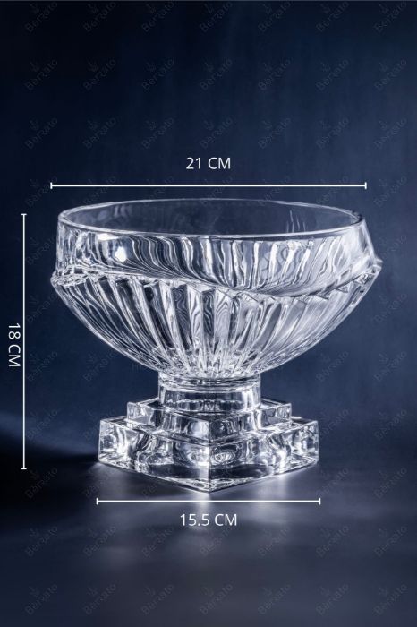 میوه‌خوری کریستالین پایه‌دار کراون CROWN