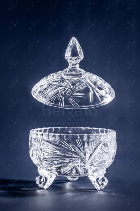 قندان کریستالین پریما سه گل خورشیدی
