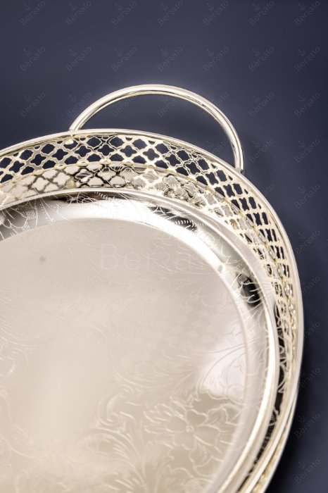 سینی استیل مورگن مدل 4812 با نقوش برجسته کلاسیک