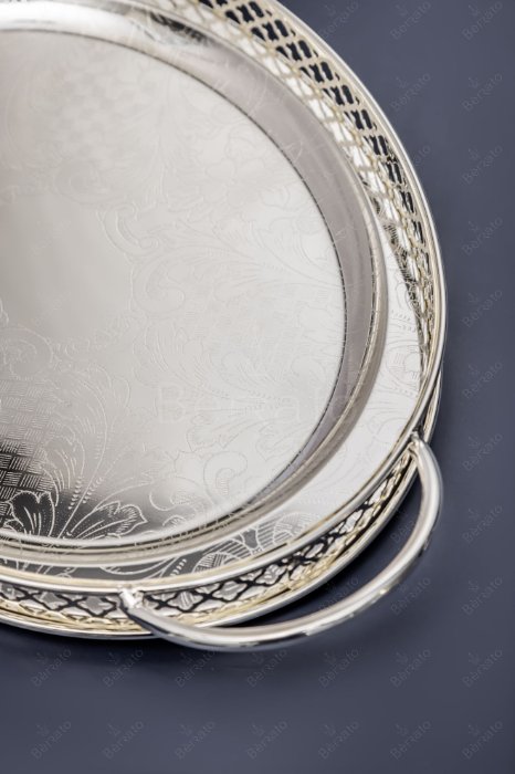 سینی استیل مورگن مدل 4812 با نقوش برجسته کلاسیک