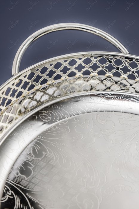 سینی استیل مورگن مدل 4812 با نقوش برجسته کلاسیک