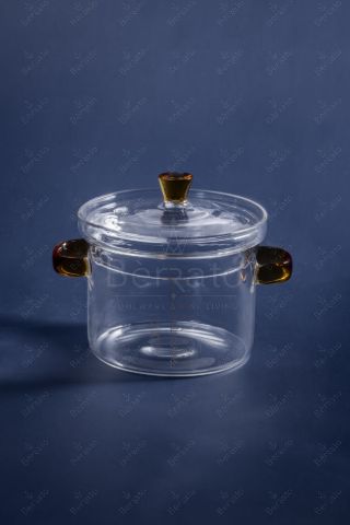 قابلمه پیرکس شعله مستقیم کوچک شیشه‌ای