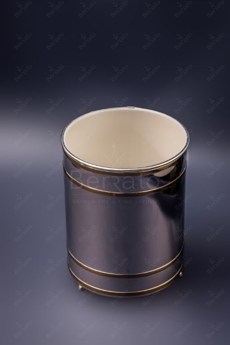 ست سطل و جا دستمال کاغذی مورگن رنگ گُلد (وارداتی)
