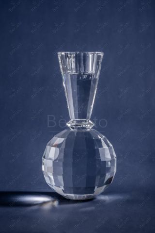 شمعدان گوی کریستال شفاف وارداتی