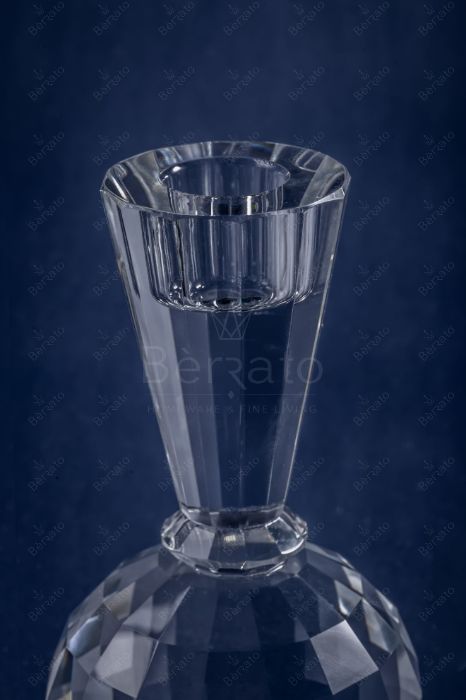 شمعدان گوی کریستال شفاف وارداتی