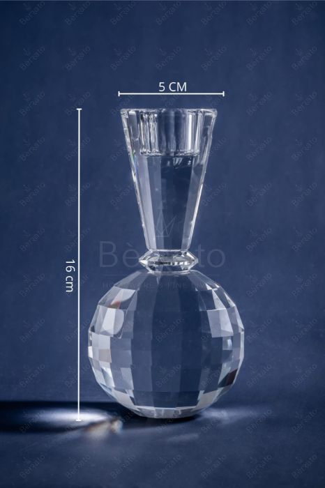 شمعدان گوی کریستال شفاف وارداتی