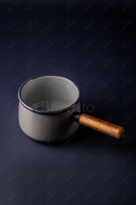 سرویس قابلمه لعابی رنگ طوسی (6تکه)