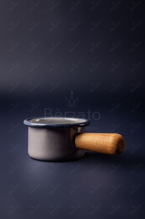 سرویس قابلمه لعابی رنگ طوسی (6تکه)
