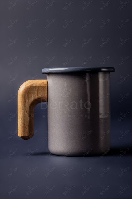 سرویس قابلمه لعابی رنگ طوسی (6تکه)