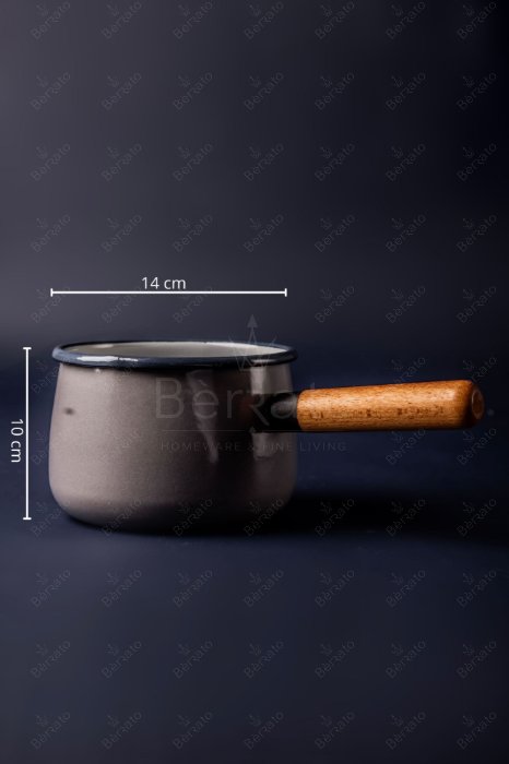 سرویس قابلمه لعابی رنگ طوسی (6تکه)