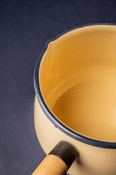 سرویس قابلمه لعابی رنگ کرم (6تکه)