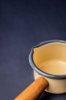 سرویس قابلمه لعابی رنگ کرم (6تکه)