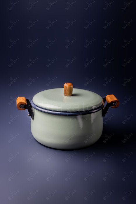 سرویس قابلمه لعابی رنگ سبز (6تکه)