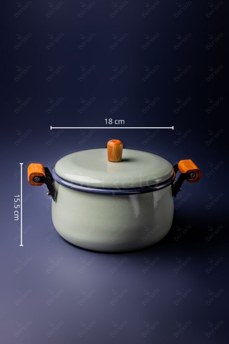 سرویس قابلمه لعابی رنگ سبز (6تکه)