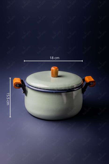 سرویس قابلمه لعابی رنگ سبز (6تکه)