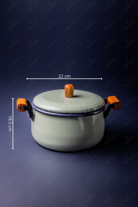 سرویس قابلمه لعابی رنگ سبز (6تکه)