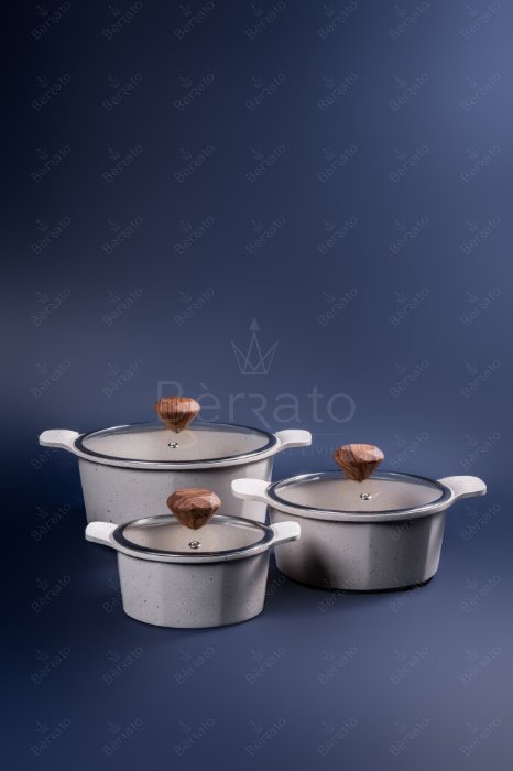 سرویس قابلمه 16 پارچه چدن آلیانس رنگ کرم
