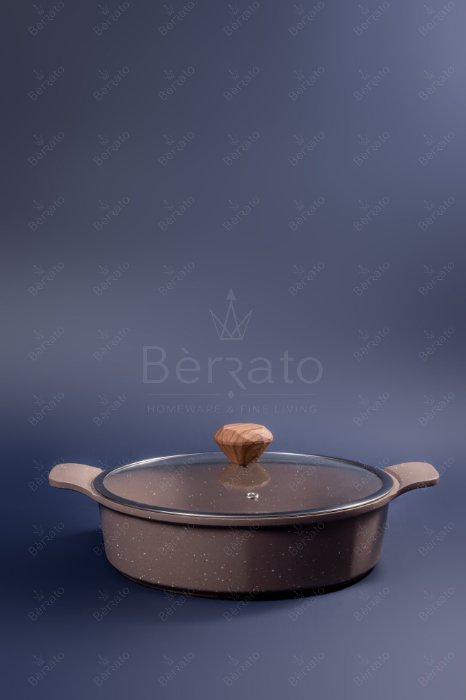 سرویس قابلمه 16 پارچه چدن آلیانس رنگ نسکافه ای