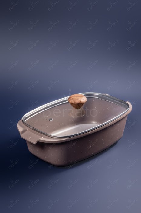 سرویس قابلمه 16 پارچه چدن آلیانس رنگ نسکافه ای