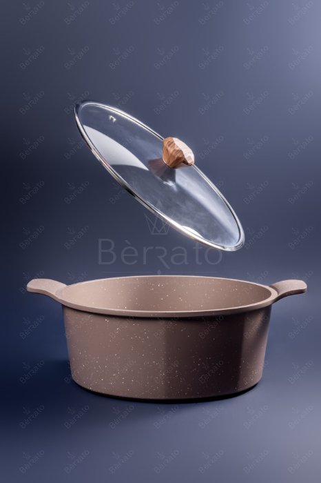 سرویس قابلمه 16 پارچه چدن آلیانس رنگ نسکافه ای