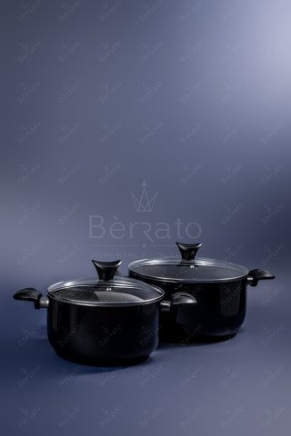 سرویس قابلمه گرانیتی 11 پارچه پیوگان مشکی