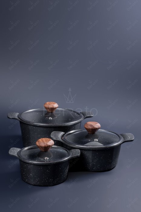 سرویس قابلمه 16 پارچه چدن آلیانس رنگ طوسی