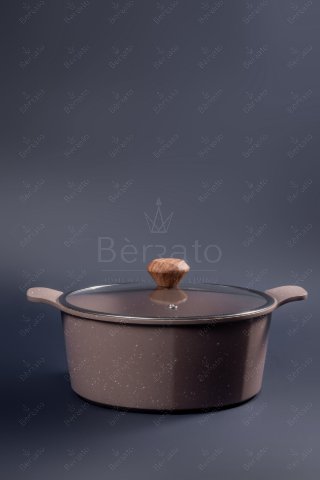 سرویس قابلمه 16 پارچه چدن آلیانس رنگ نسکافه ای