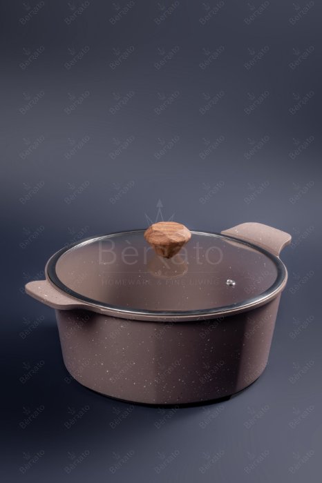 سرویس قابلمه 16 پارچه چدن آلیانس رنگ نسکافه ای