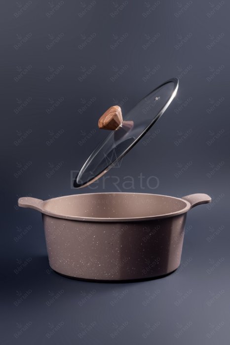 سرویس قابلمه 16 پارچه چدن آلیانس رنگ نسکافه ای