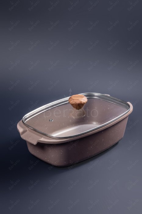 سرویس قابلمه 16 پارچه چدن آلیانس رنگ نسکافه ای