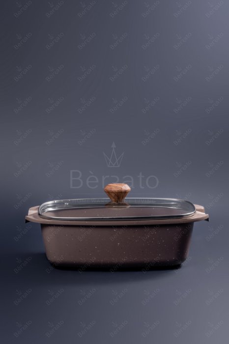 سرویس قابلمه 16 پارچه چدن آلیانس رنگ نسکافه ای