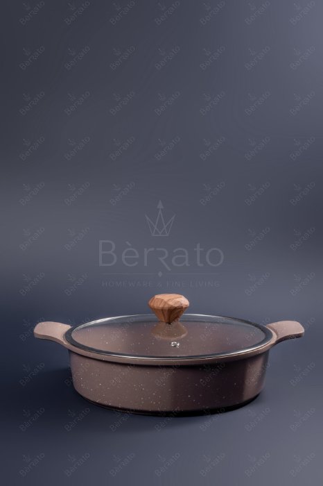 سرویس قابلمه 16 پارچه چدن آلیانس رنگ نسکافه ای