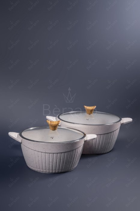 سرویس قابلمه چدن ۲۳ پارچه برند پرستیژ رنگ کرم