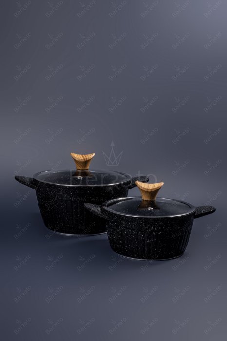 سرویس قابلمه چدن ۲۳ پارچه برند پرستیژ رنگ مشکی