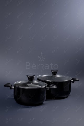 سرویس قابلمه گرانیتی 11 پارچه پیوگان مشکی